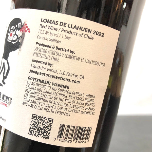 2022 Gustavo Riffo 'Vina Lomas De Llahuen' Pipeño (Pais) 1L, Valle del Itata, Chile
