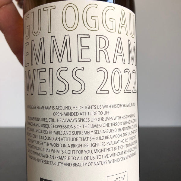 2022 Gut Oggau 'Emmeram' Weiss Burgenland, Austria