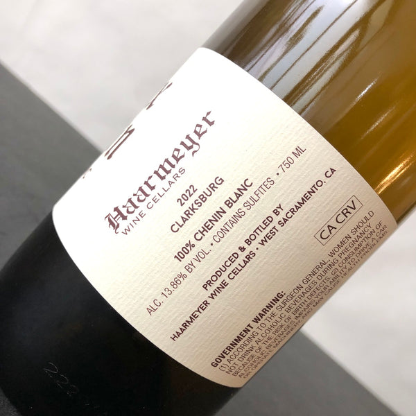2022 Haarmeyer Wine Cellars 'Vieux Chenin' Chenin Blanc Clarksburg, USA