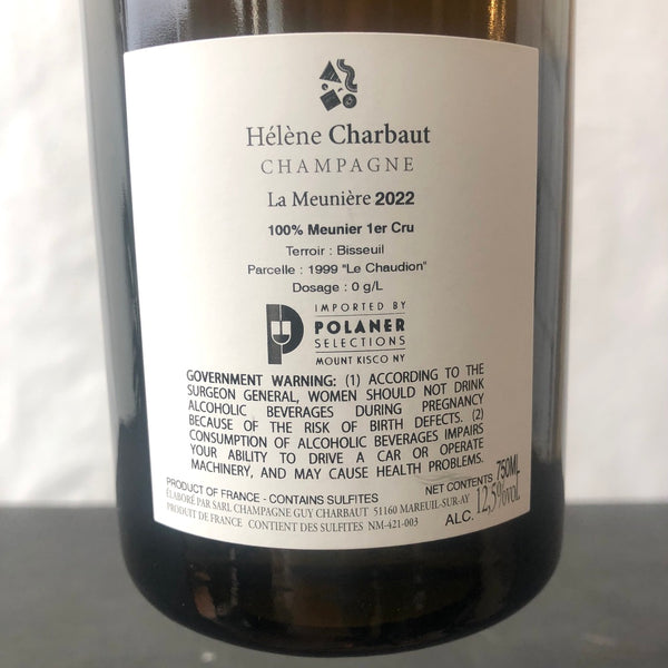 2022 Helene Charbaut La Meuniere Bisseuil Premier Cru Extra Brut, Champagne, France