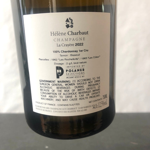 2022 Helene Charbaut 'La Crayere Bisseuil Premier Cru Extra Brut', Champagne, France
