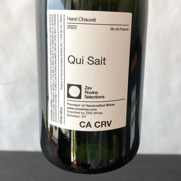 2022 Henri Chauvet 'Qui Sait' Loire, Vin de France