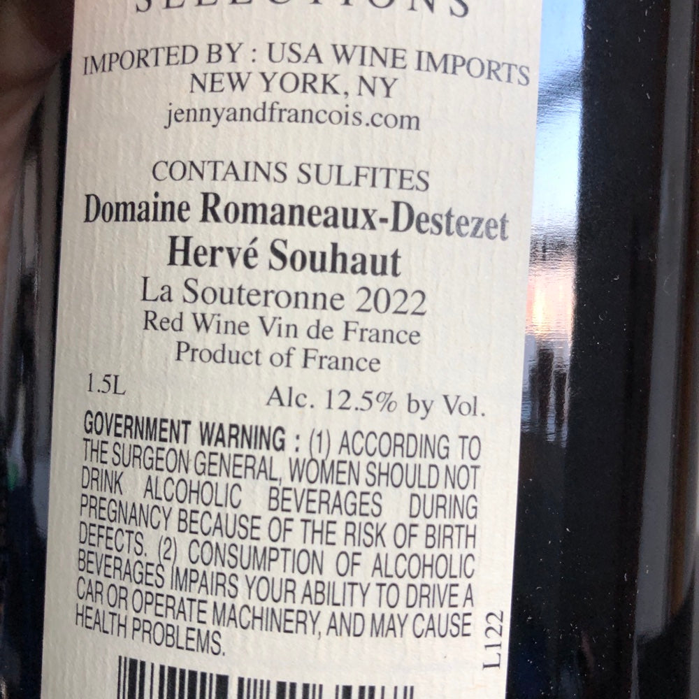 2023 Herve Souhaut Domaine Romaneaux-Destezet, Souteronne Gamay IGP Ardeche, France Magnum 1.5L