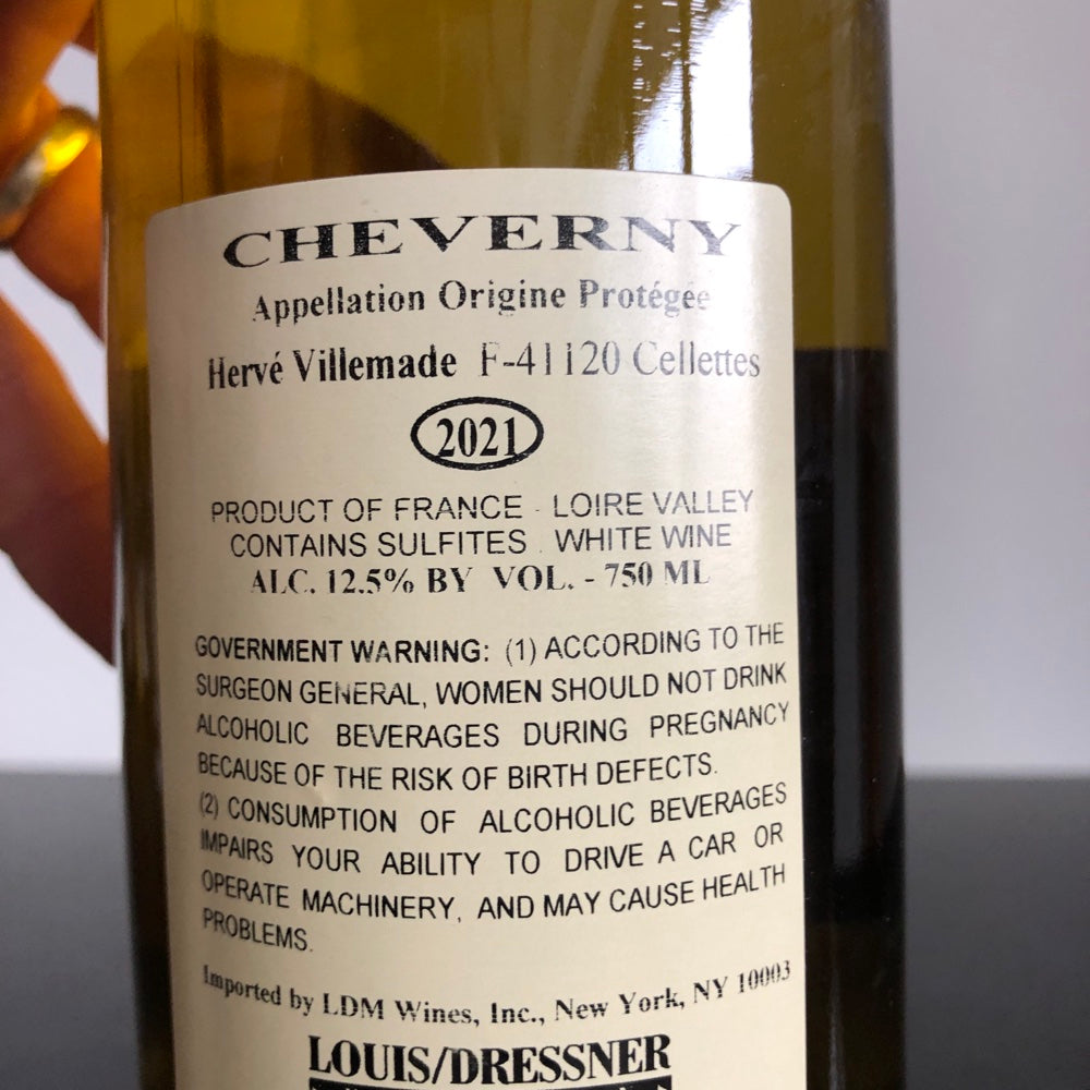 2022 Herve Villemade Cheverny Blanc, Loire, France