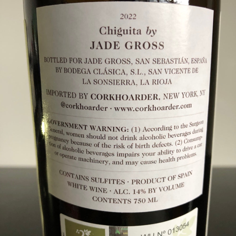 2022 Jade Gross 'Chiquita' Blanco, Rioja DOCa, Spain