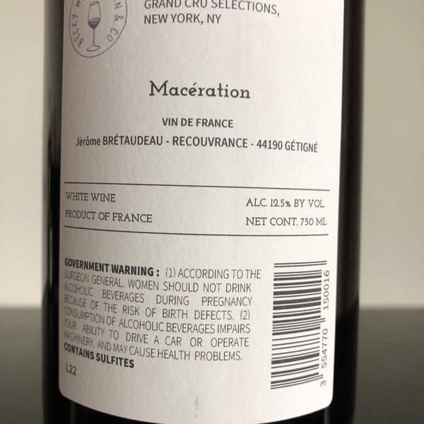 2022 Jerome Bretaudeau Maceration Pinot Gris VDF