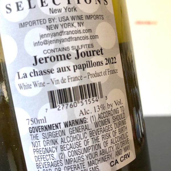 2022 Jerome Jouret, La Chasse Aux Papillons (Sauvignon Blanc), Ardeche, France