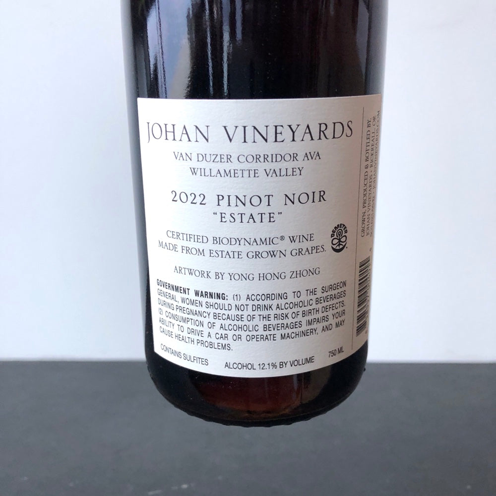 2022 Johan Vineyards Estate Pinot Noir Van Duzer Corridor, USA