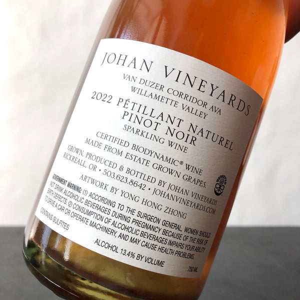 2022 Johan Vineyards Petillant Naturel Pinot Noir Rose, Van Duzer Corridor, USA