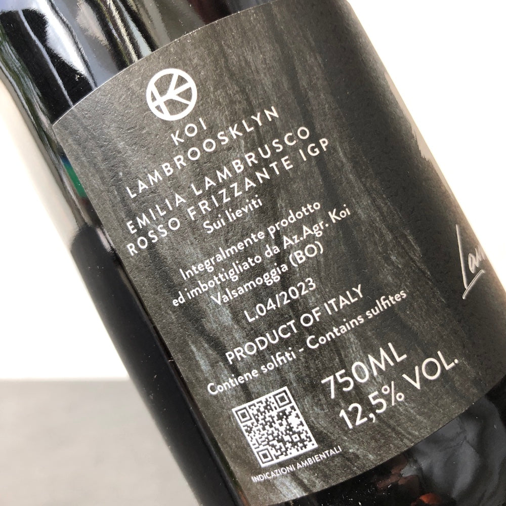2022 Koi 'Lambroosklyn' Emilia Lambrusco Rosso Frizzante IGP, Emilia-Romagna, Italy