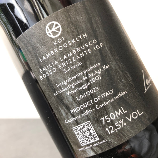 2022 Koi 'Lambroosklyn' Emilia Lambrusco Rosso Frizzante IGP, Emilia-Romagna, Italy