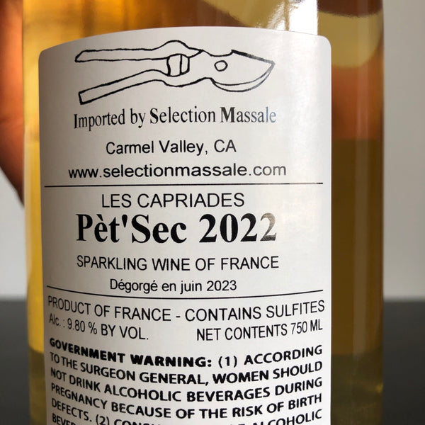 2022 Les Capriades Pet Sec Methode Ancestrale, Vin de France