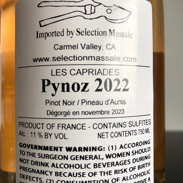 2022 Les Capriades 'Pynoz' Methode Ancestrale Rose, Vin de France