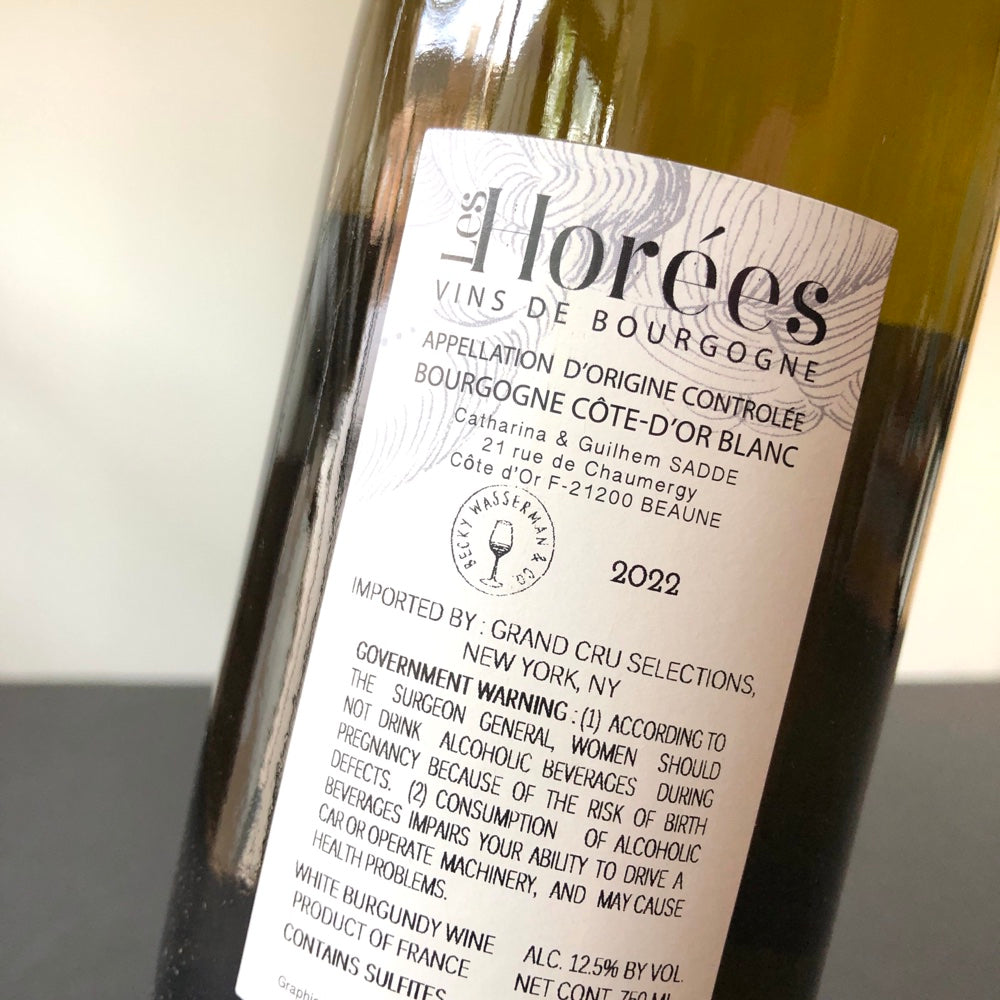 2022 Les Horees Bourgogne Aganippe Blanc, Burgundy, France