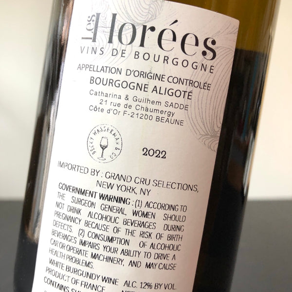 2022 Les Horées Bourgogne Aligote En Coulezain Burgundy, France