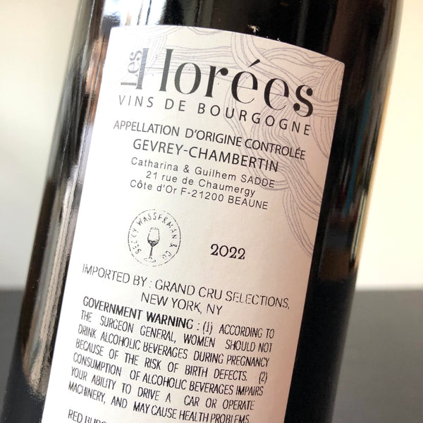 2022 Les Horees Gevrey-Chambertin En Reniard, Burgundy, France