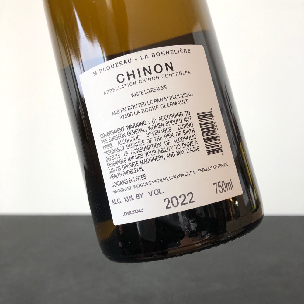 2022 M Plouzeau Chateau de la Bonneliere Chinon Blanc 'Vive le Chenin', Loire, France