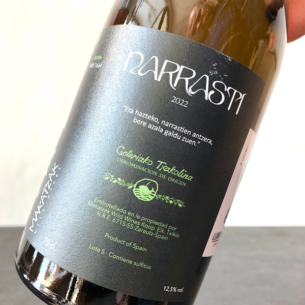 2022 Makatzak Wild Wines Narrasti Getariako Txakolina, Spain