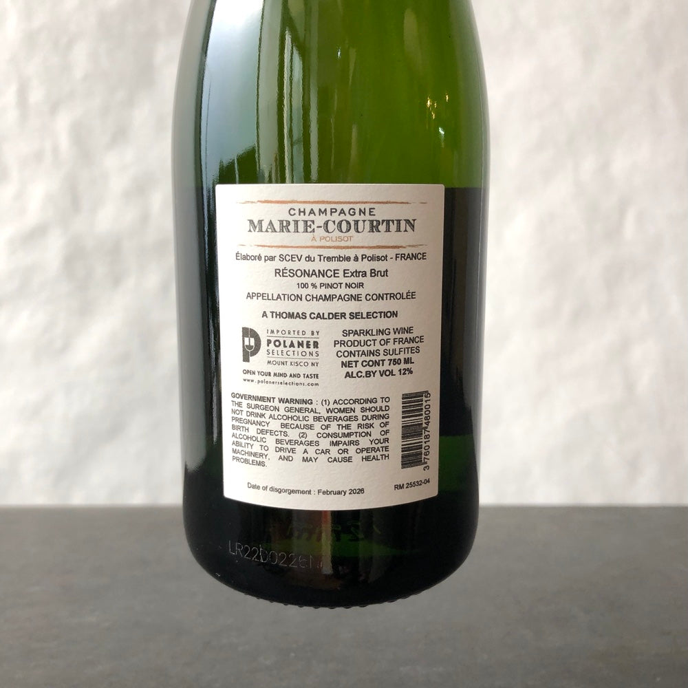 2022 Marie Courtin Resonance Blanc de Noirs Extra Brut, Champagne, France
