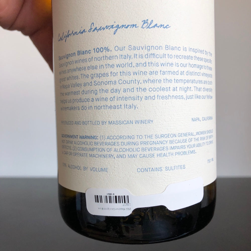 2022 Massican Sauvignon Blanc Napa Valley, USA – Leon & Son Wine and ...