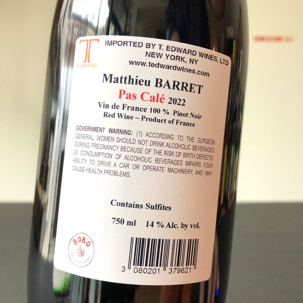 2022 Matthieu Barret "Pas Cale" VDF Pinot Noir