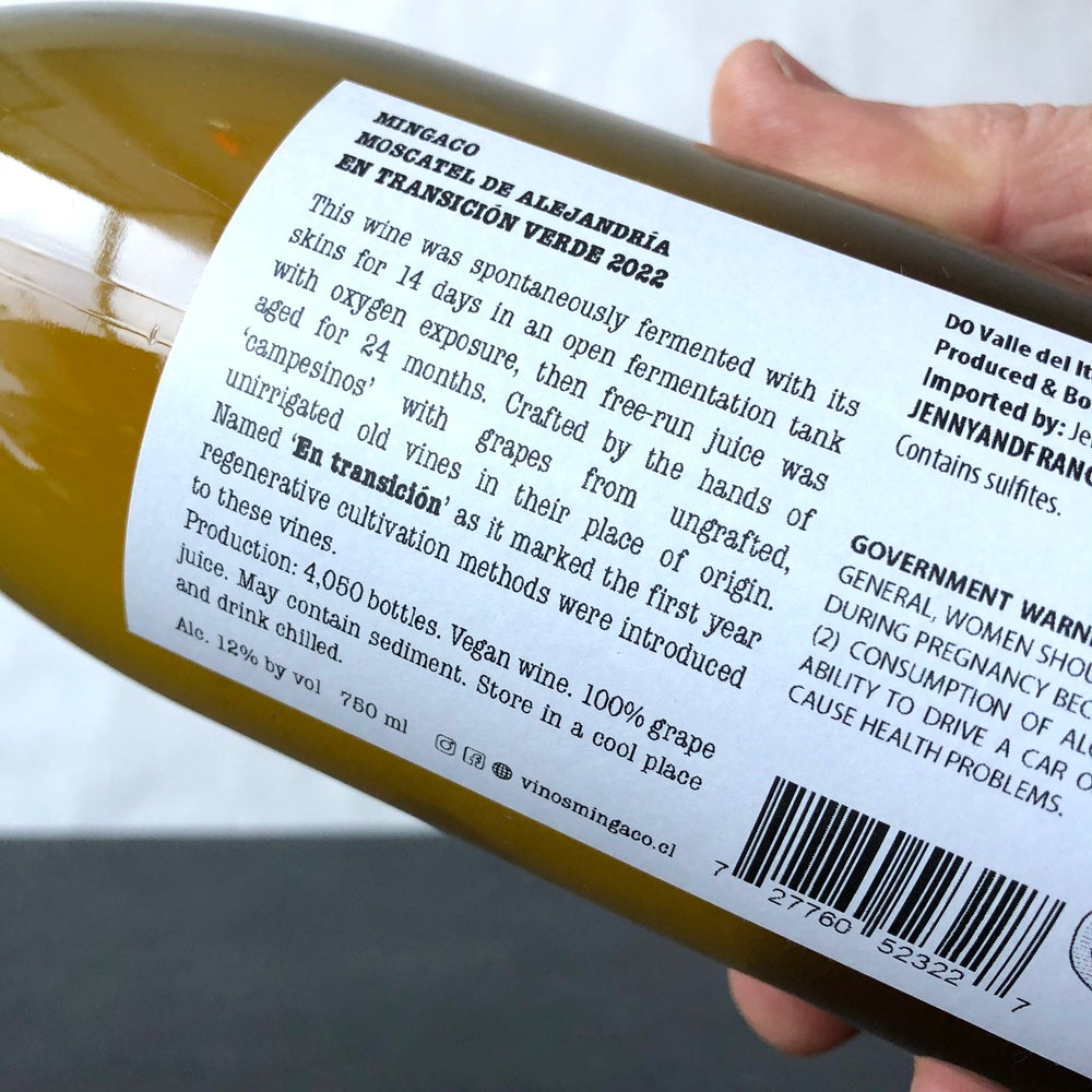 2022 Mingaco Fermentacion Pipena Muscat of Alexandria, Secano Interior Valle del Itata, Chile