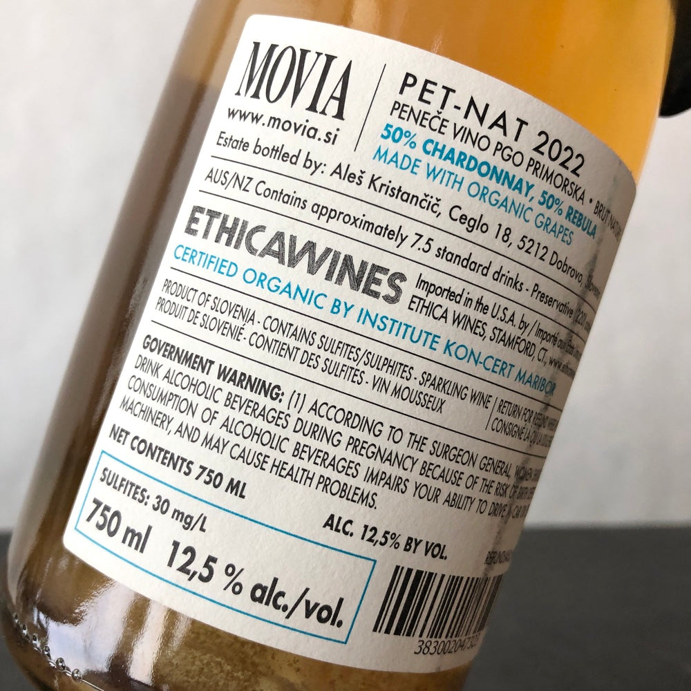 2022 Movia Pet-Nat Brut Nature Goriska Brda, Slovenia