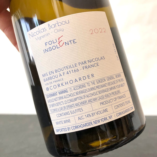 2022 Nicolas Barbou Folie Insolente, Loire, France