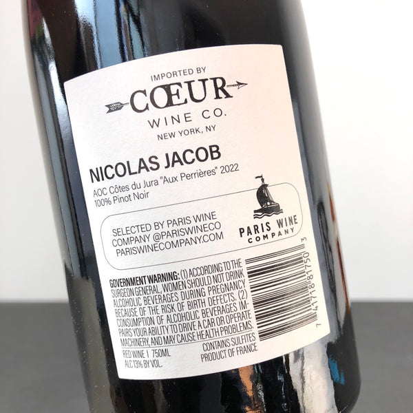 2022 Nicolas Jacob Cotes du Jura Aux Perrieres Pinot Noir, France