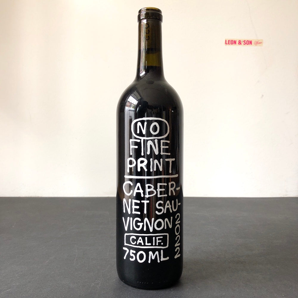 2022 No Fine Print Wine Co. Cabernet, California, USA