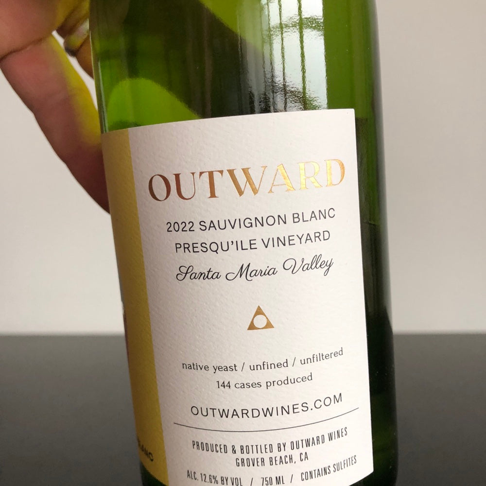 2022 Outward Sauvignon Blanc Presqu'ile Vineyard, Santa Maria Valley, USA