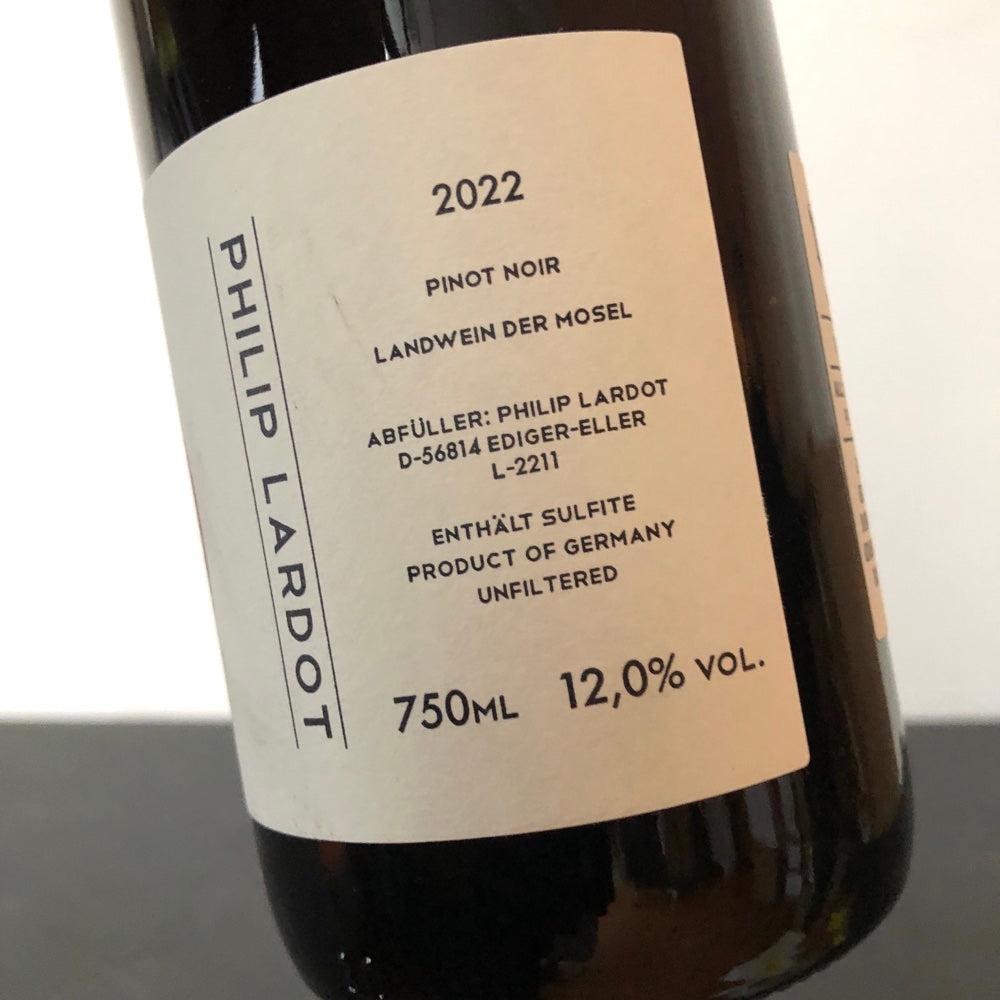 2022 Philip Lardot Pinot Noir Landwein, Mosel, Germany