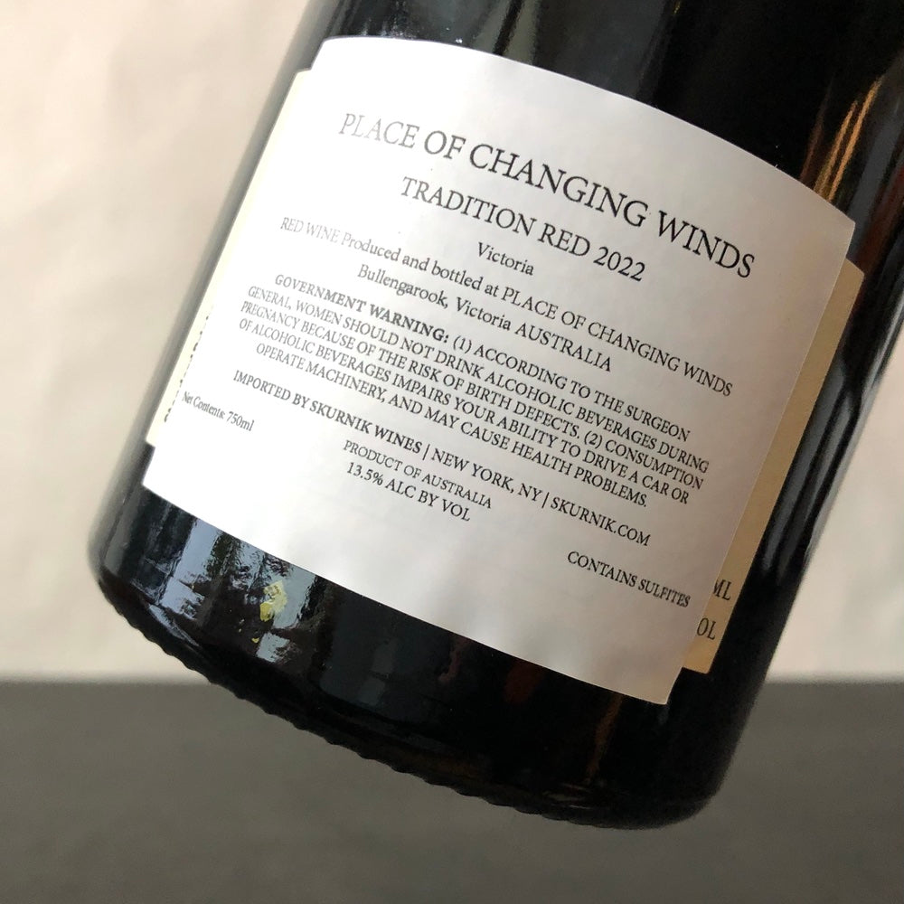 Macedon Ranges Red 2022 Place of Changing Winds 'Tradition' Red, Macedon Ranges, Australi ...