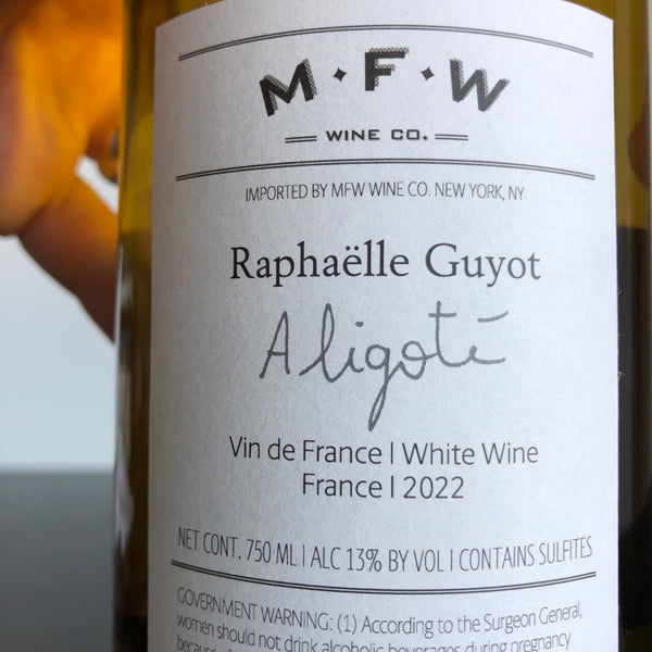 2022 Raphaelle Guyot Aligote, Burgundy, Vin de France