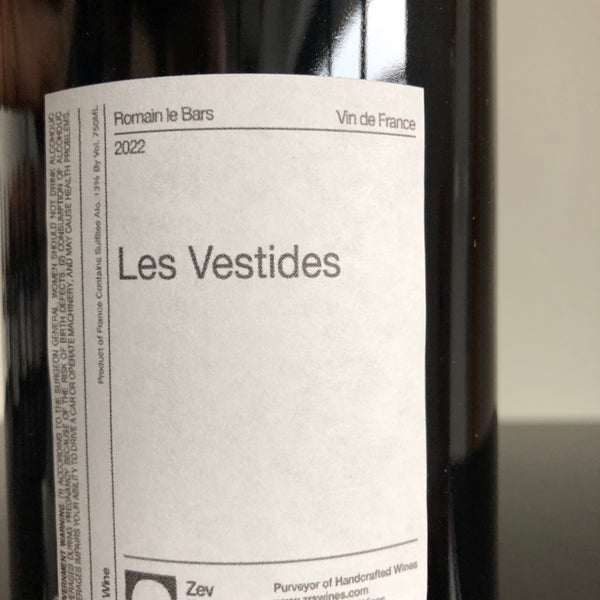 2022 Romain Le Bars 'Les Vestides', Vin de France