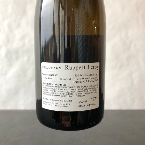 2022 Ruppert-Leroy Martin Fontaine Blanc de Blancs Brut Nature Champagne, France