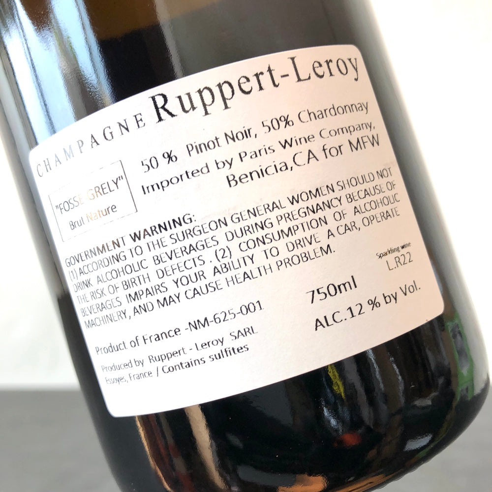2022 Ruppert-Leroy, Fosse-Grely Brut Nature Champagne, France