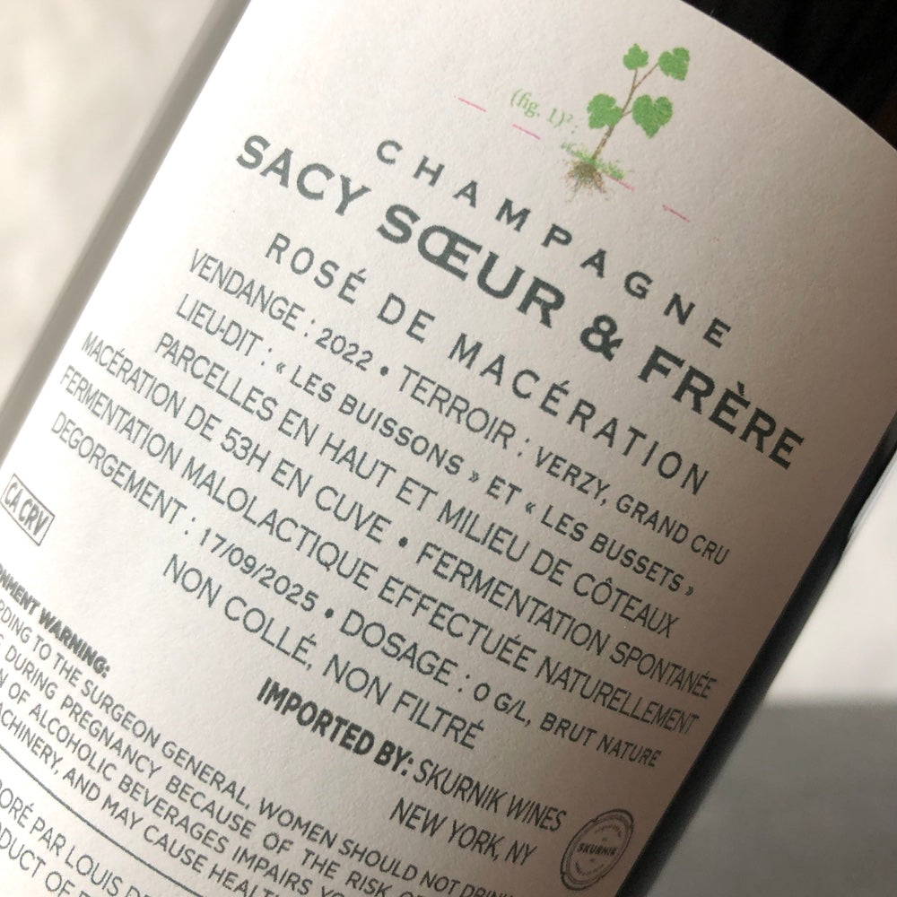 2022 Sacy Soeur et Frere Rose de Maceration Champagne, France