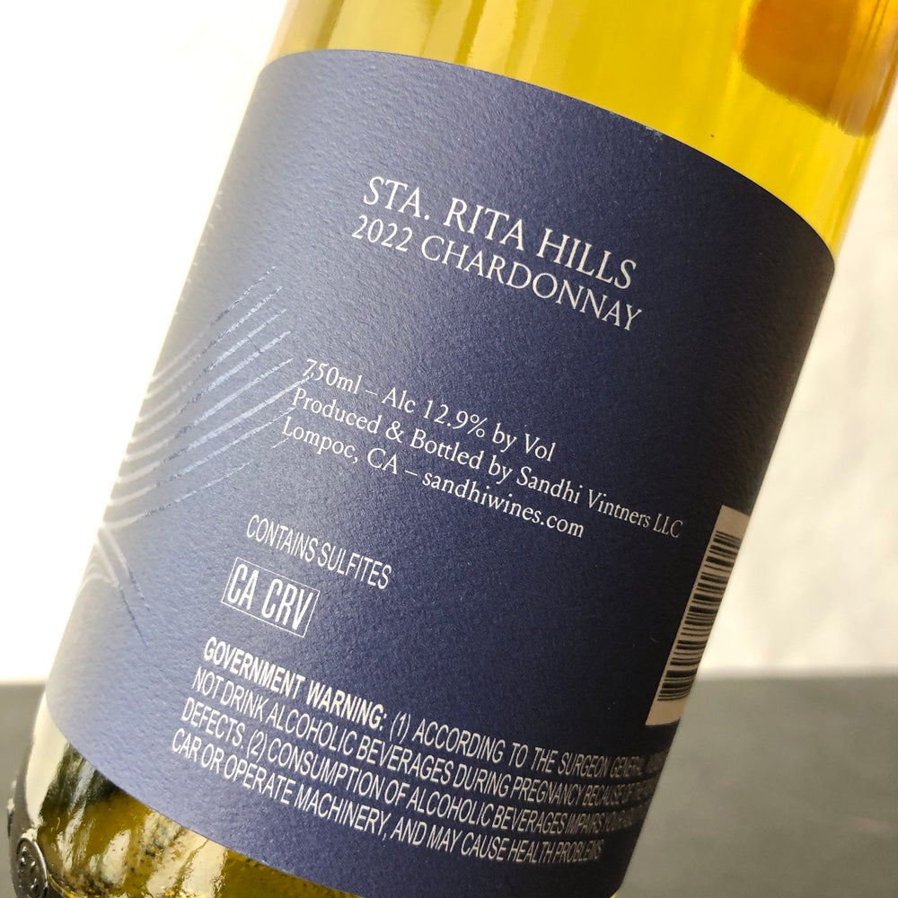 2022 Sandhi Sta Rita Hills Chardonnay, Santa Barbara County, USA