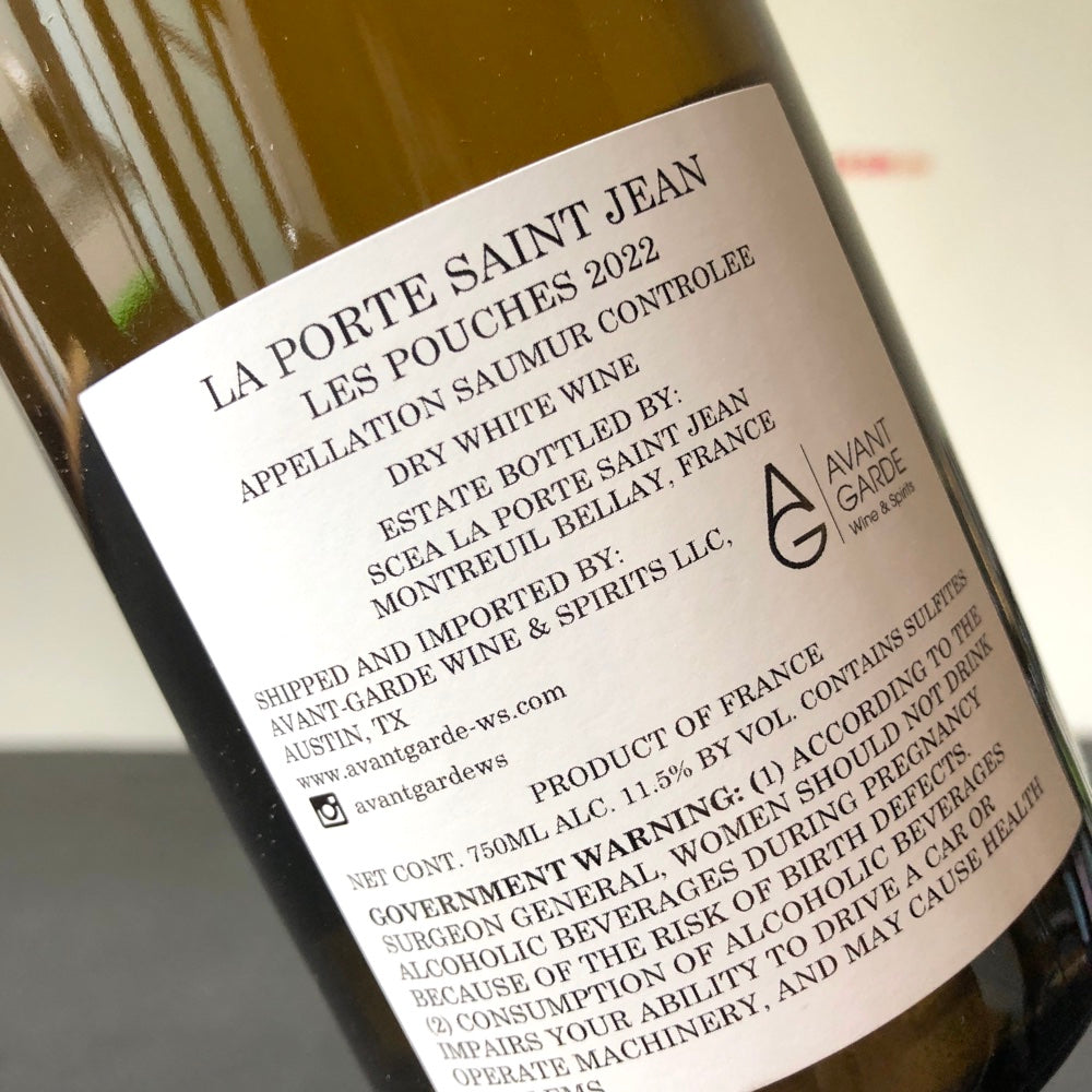 2022 Sylvain Dittiere La Porte Saint Jean, Saumur Blanc 'Les Pouches', Loire, France