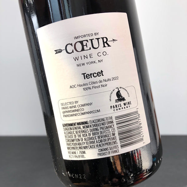 2022 Tercet Hautes Cotes de Nuits Rouge, Burgundy, France