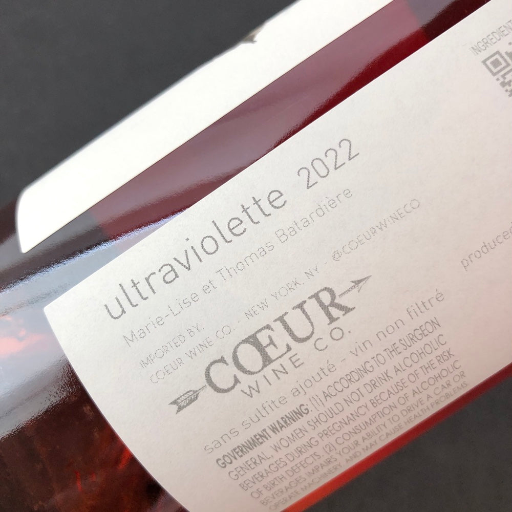 2022 Thomas Batardiere 'Ultraviolette' Sparkling Rose, Vin de France