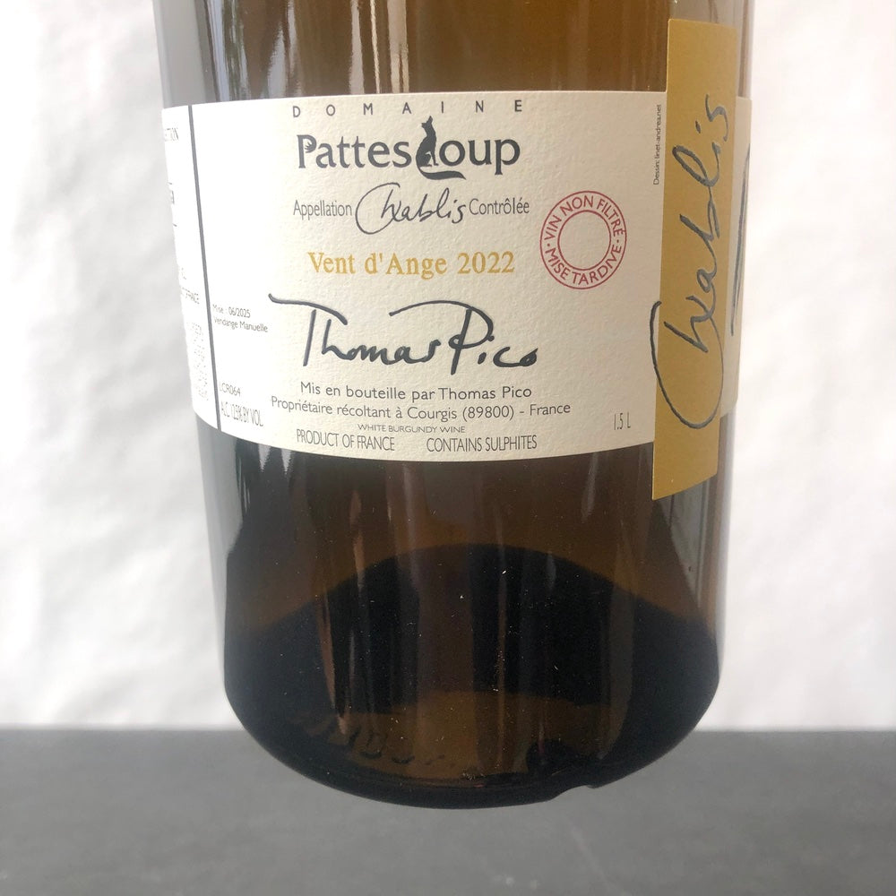 2022 Thomas Pico Domaine Pattes Loup Chablis Vent D'Ange Mise Tardive, Burgundy, France 1.5L Magnum