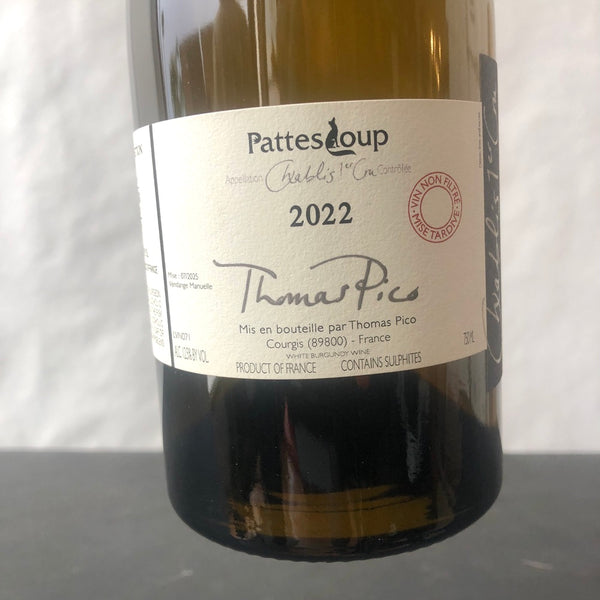 2022 Thomas Pico Domaine Pattes Loup Vaillons Chablis Premier Cru, France