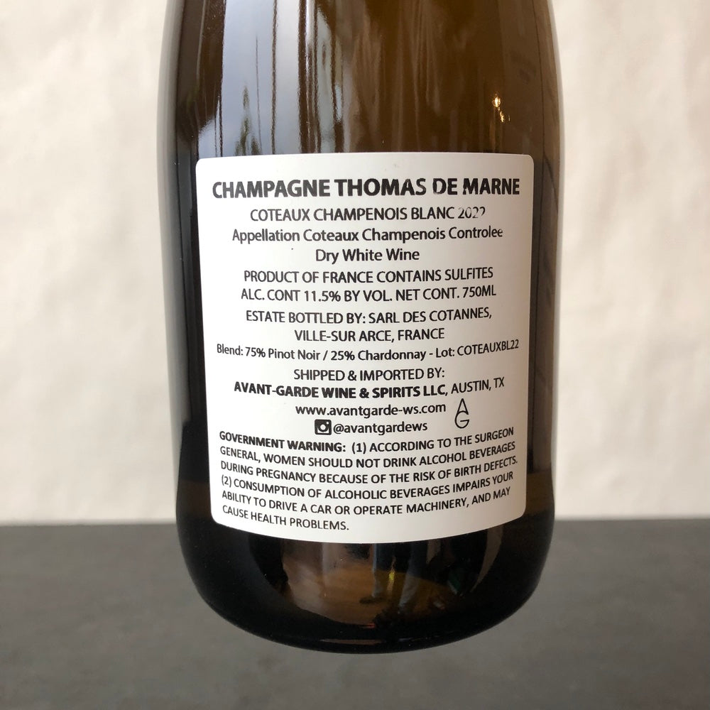2022 Thomas de Marne - Val Frison Coteaux Champenois 'Thomas' Blanc, Champagne, France