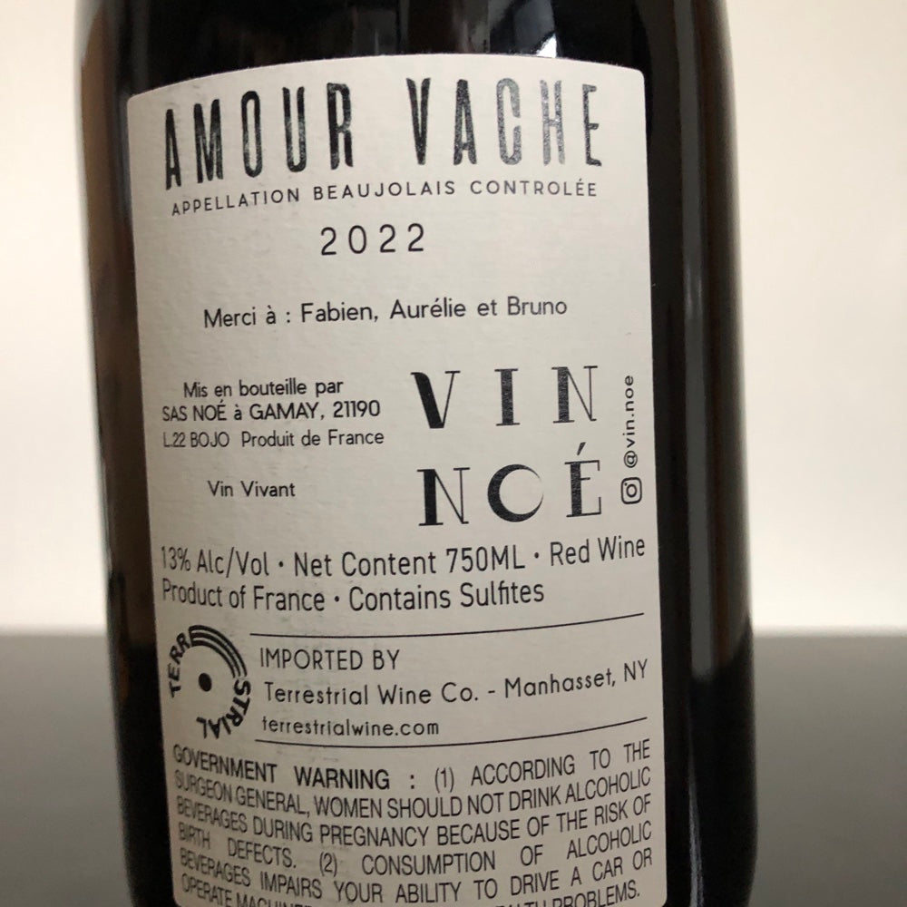 2022 Vin Noé Beaujolais 'Amour Vache', Beaujolais, France