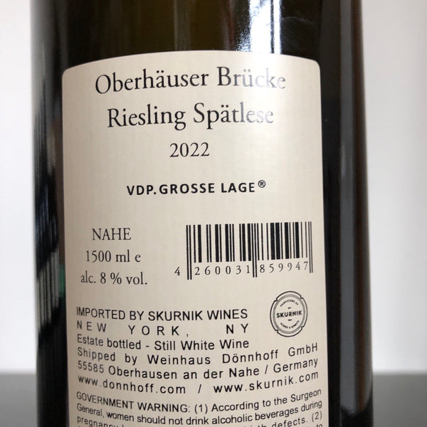2022 Weingut Donnhoff Oberhauser Brucke Riesling Spatlese 1.5L Magnum Nahe, Germany