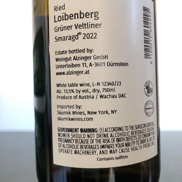 2022 Weingut Leo Alzinger Loibner Loibenberg Gruner Veltliner Smaragd Wachau, Austria