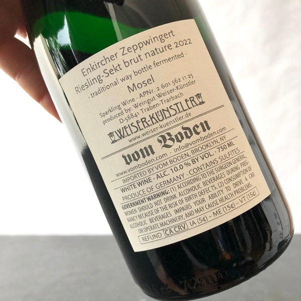2022 Weiser-Künstler Riesling Zeppwingert Brut Nature Sekt