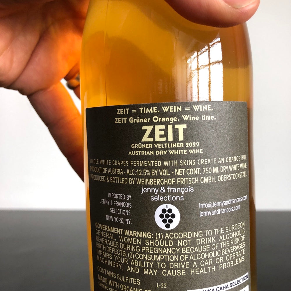 2022 Zeit, Orange Gruner Veltliner, Austria